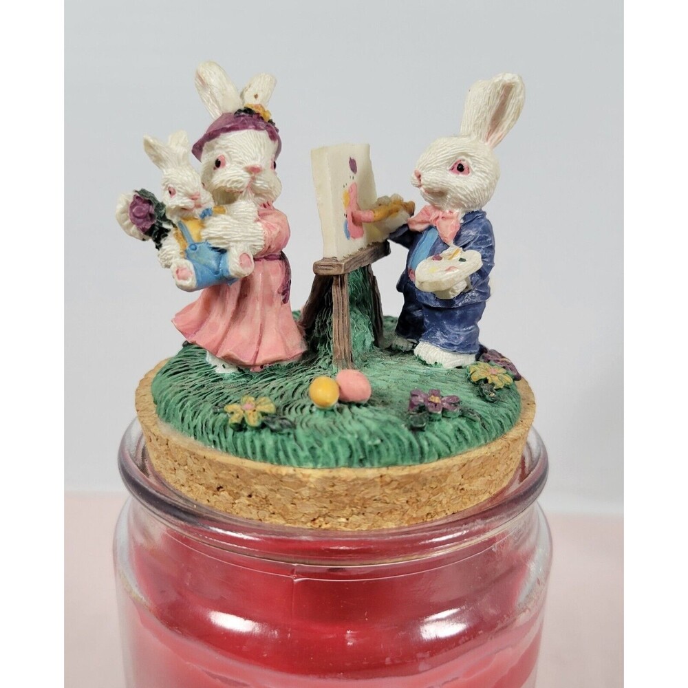 Resin Candle Topper Bunny Rabbits Rabbit painting portrait